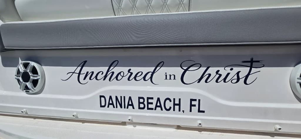 Anchored in Christ lettering, Dania Beach, FL